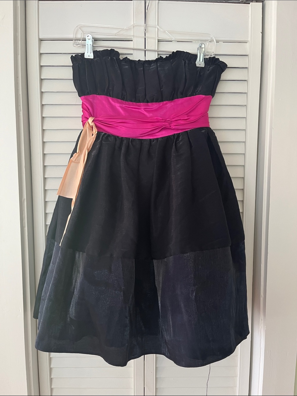 Betsey Johnson Adorable Dress Black and Pink Layer Homecoming